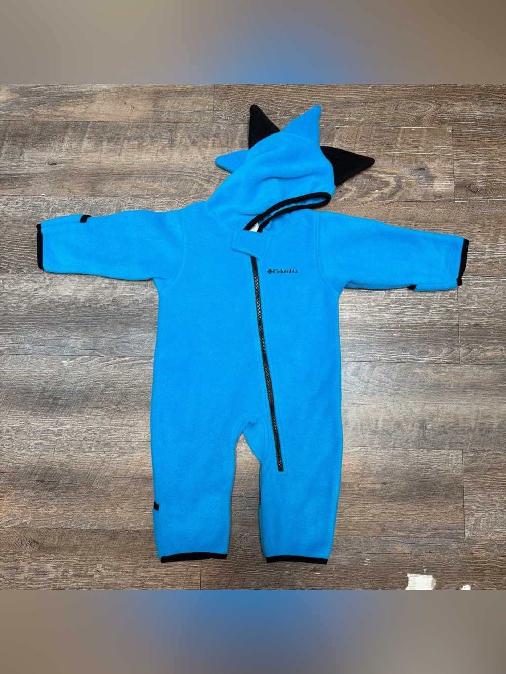 Columbia Sportswear Bright Blue Fleece One-Piece Romper with Hood